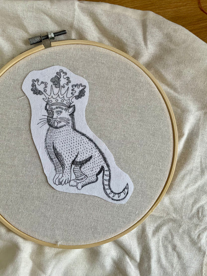 Medieval beasts stick and stitch