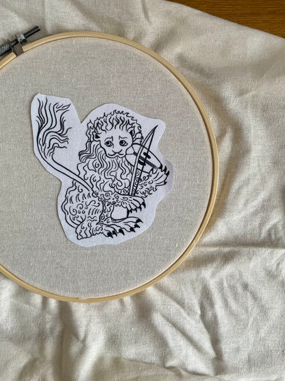 Medieval musician’s stick and stitch