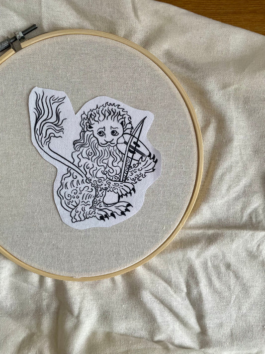 Medieval musician’s stick and stitch