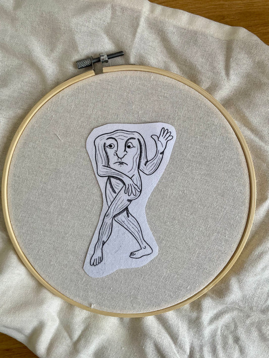 Medieval beasts stick and stitch